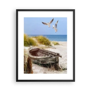 Poster in cornice nera - Bagnate dal vento - 40x50 cm