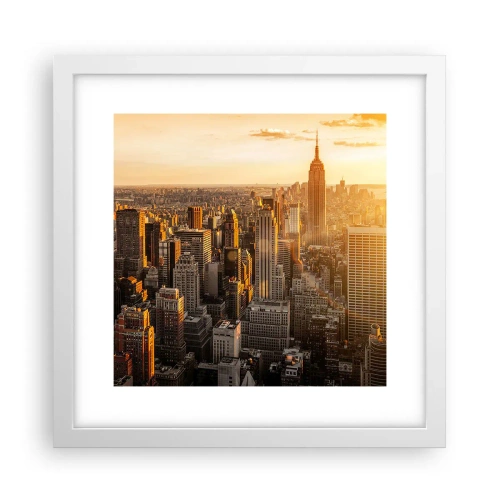 Poster in cornice bianca - Crescere al sole - 30x30 cm