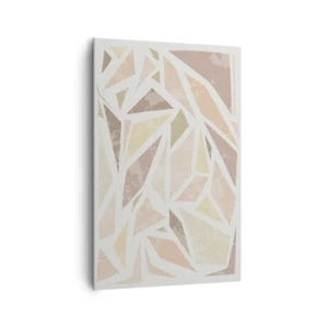 Quadro su tela - Stampe su Tela - Forme geometriche astratte in colori pastello - 80x120cm - Composizione da vetrata - Decorazione murale moderna per soggiorno e camera da letto ARTTOR