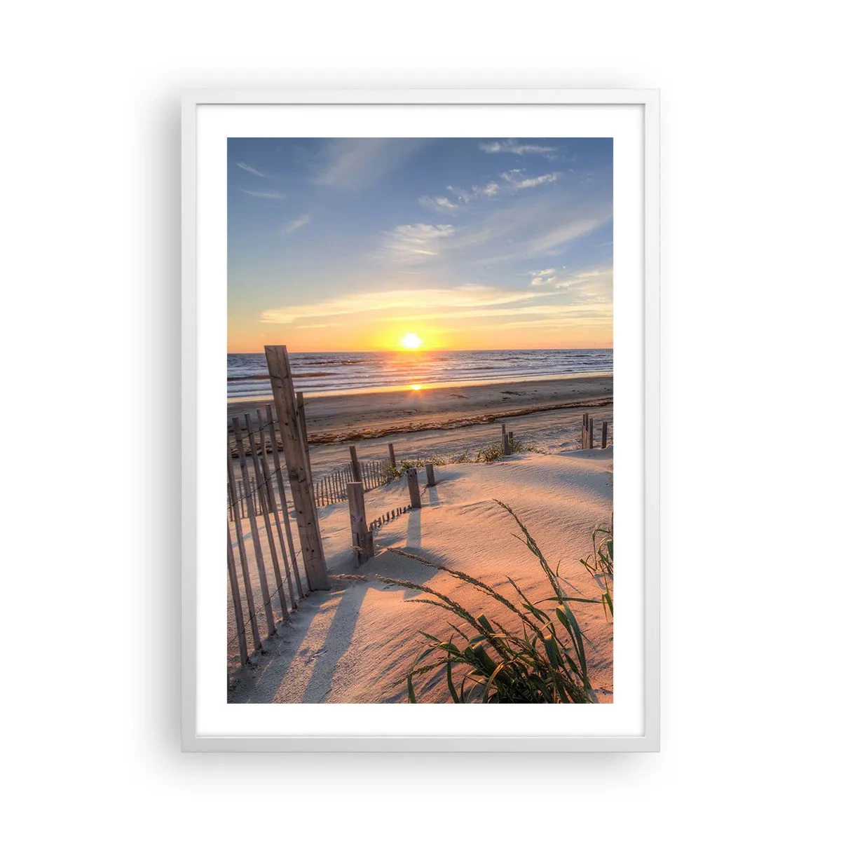 Poster in cornice bianca - Luci e ombre del vento - 50x70 cm