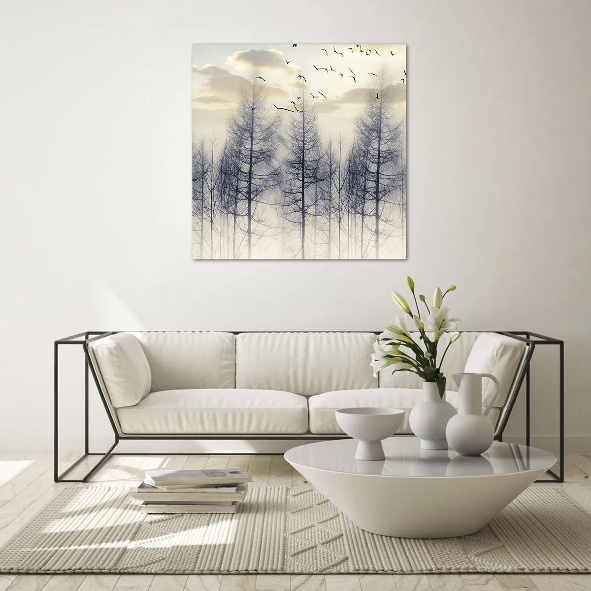 Quadro su vetro - Lo spirito della foresta - 60x60 cm