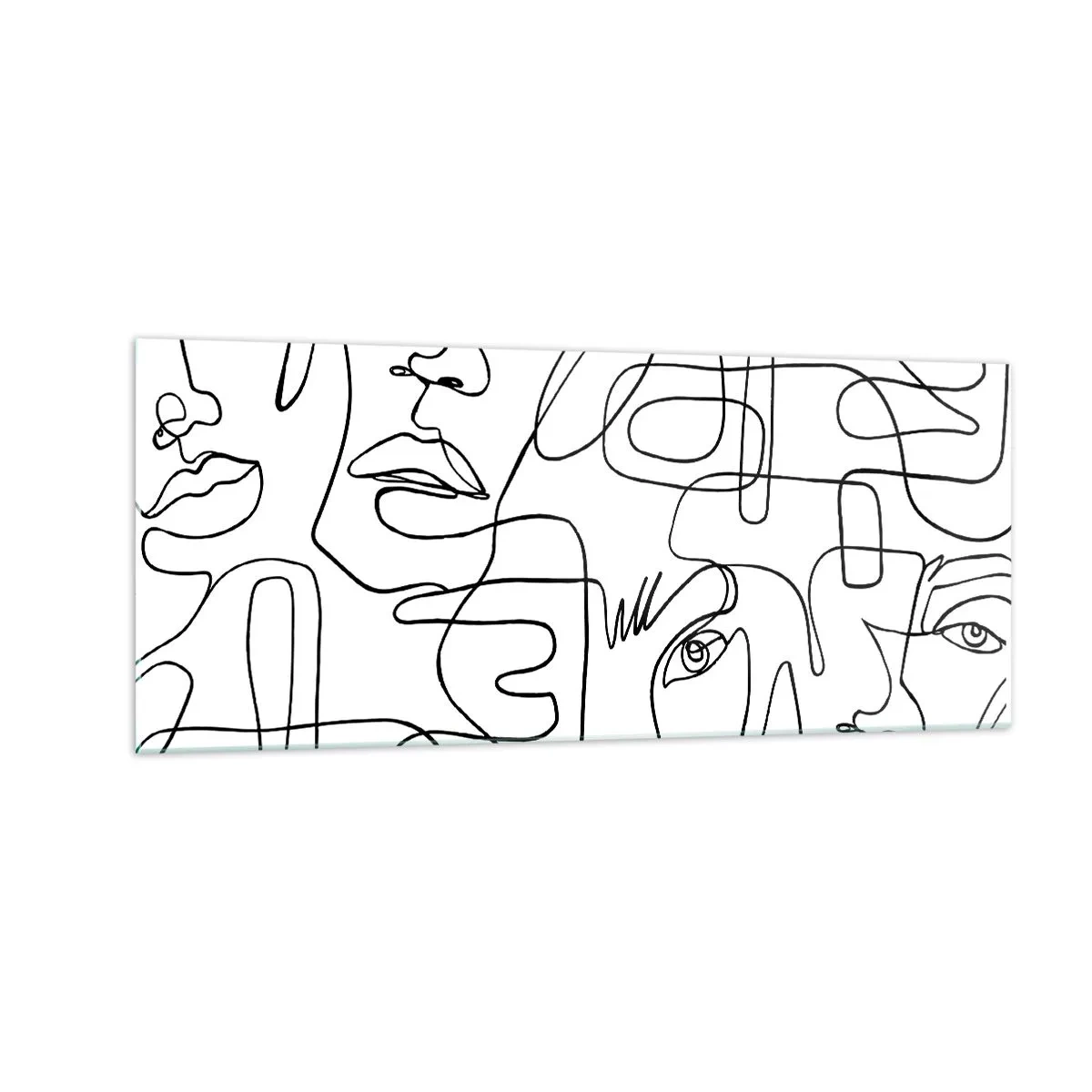 Quadro su vetro - Emozioni intrecciate - 100x40 cm