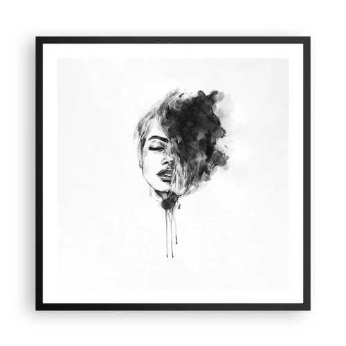 Poster in cornice nera - Cosa sogna la ragazza - 60x60 cm