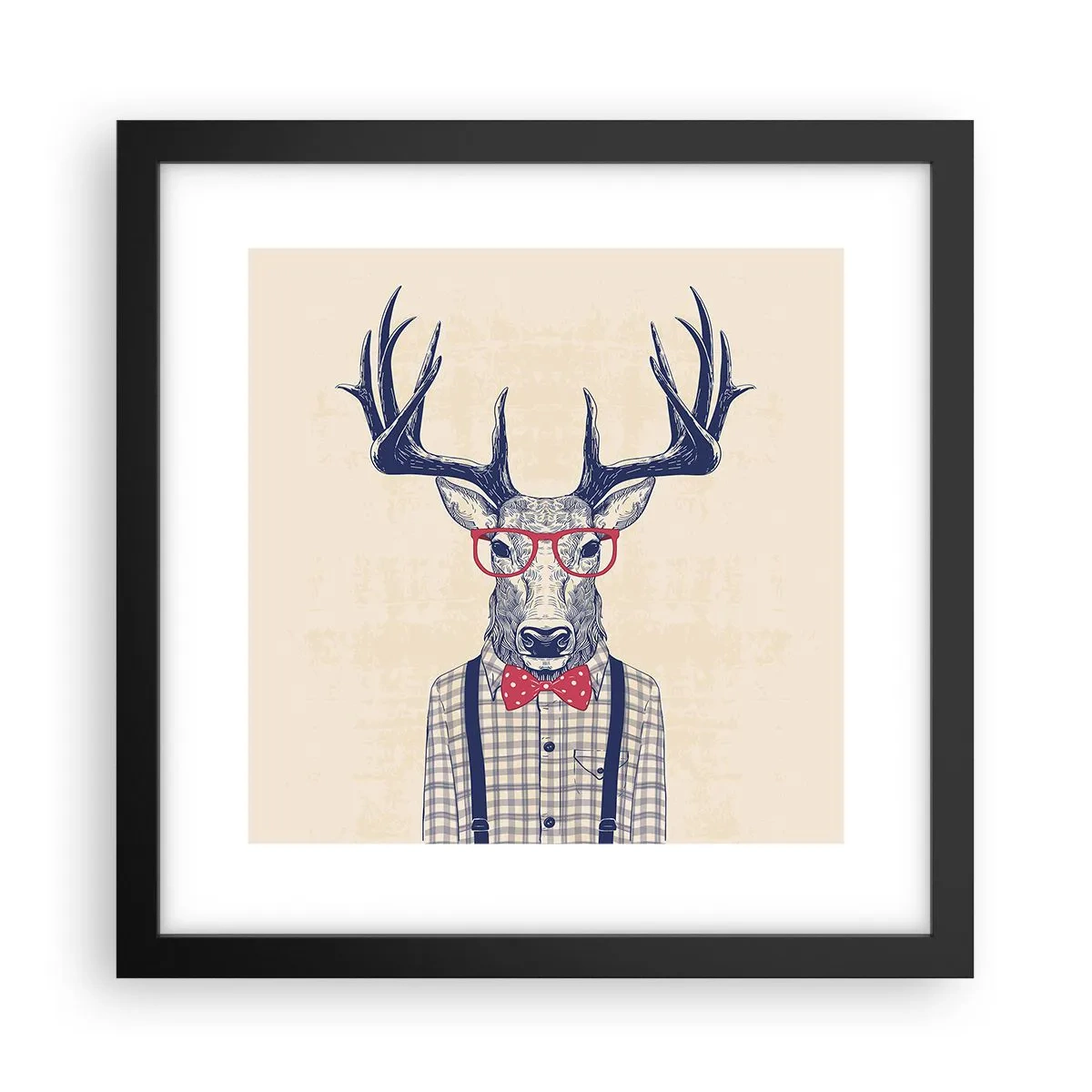 Poster in cornice nera - Divertente stravaganza - 30x30 cm