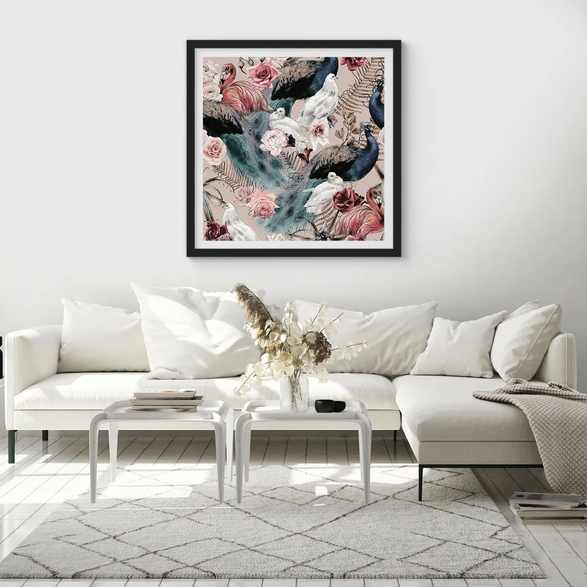 Poster in cornice nera - Nel giardino del palazzo - 30x30 cm
