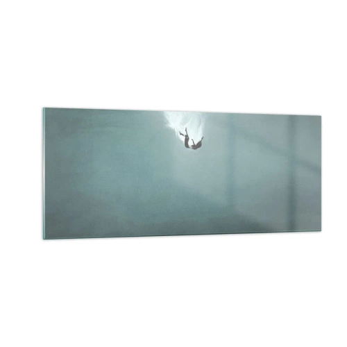 Quadro su vetro - Nell'abbraccio dell'oceano - 100x40 cm