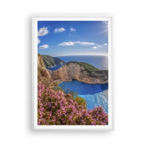 Poster in cornice bianca - Le mie grosse vacanze greche - 70x100 cm