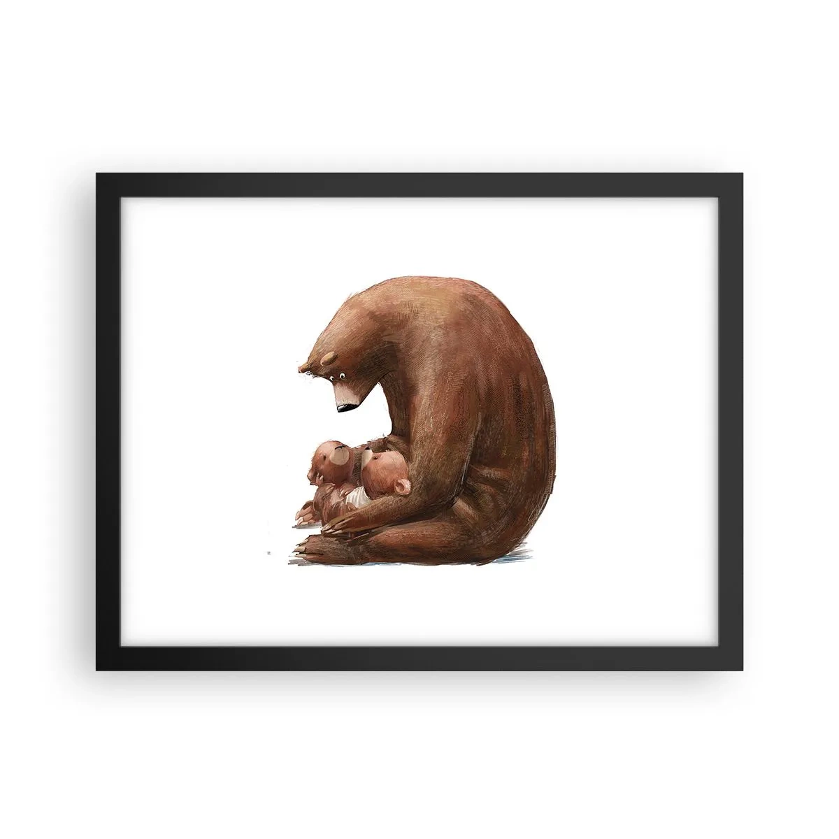 Poster in cornice nera - Sogni d'oro, bambini - 40x30 cm