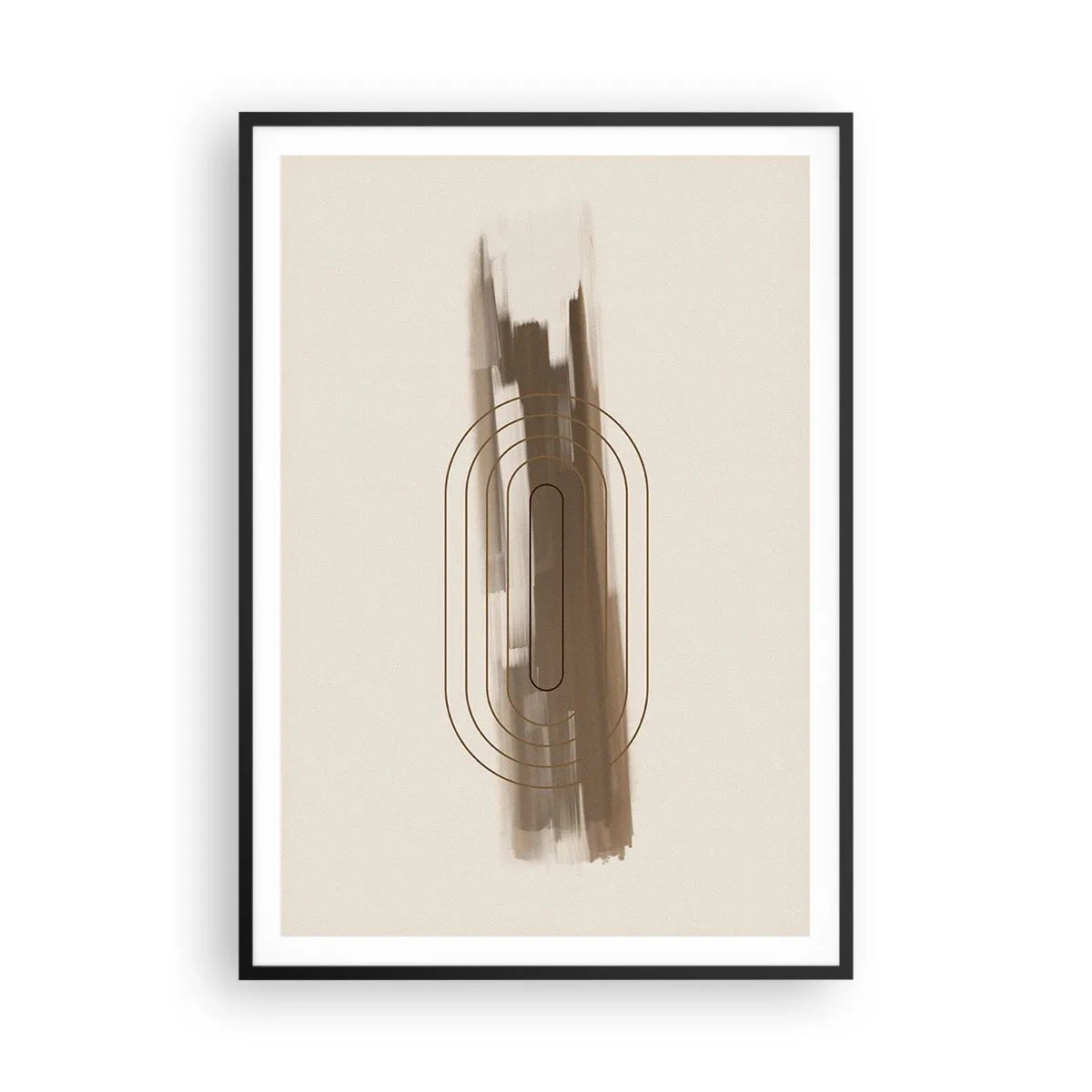 Poster in cornice nera - Un soffio di grigio - 70x100 cm