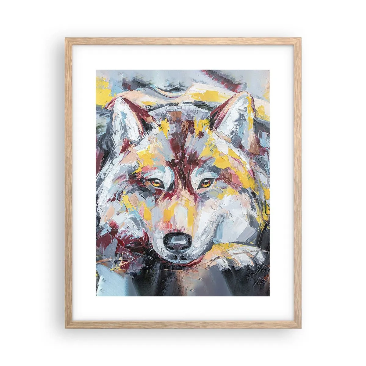 Poster in cornice rovere chiaro - Pace tra i suoi - 40x50 cm