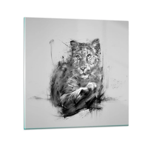 Quadro su vetro - Si, ascolto attentamente - 40x40 cm