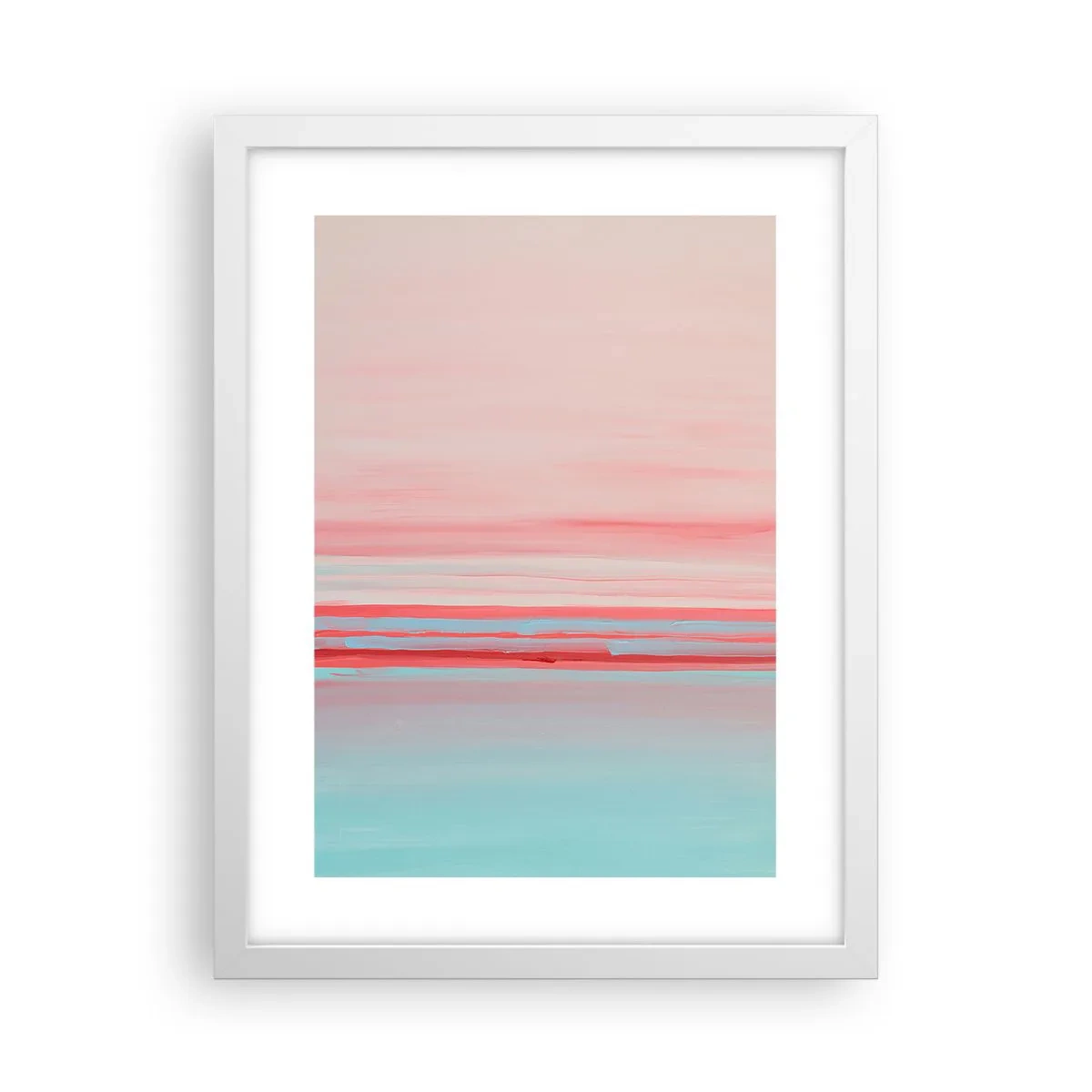 Poster in cornice bianca - Astrazione all'alba - 30x40 cm