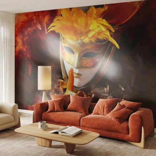 Fotomurali Autoadesivo Deluxe Sticker - Il mistero è parte del gioco - Maschera veneziana, Pezzo, Venezia - 400x280 cm