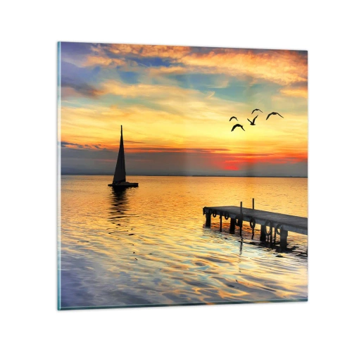 Quadro su vetro - Il ritorno alla sera - 30x30 cm