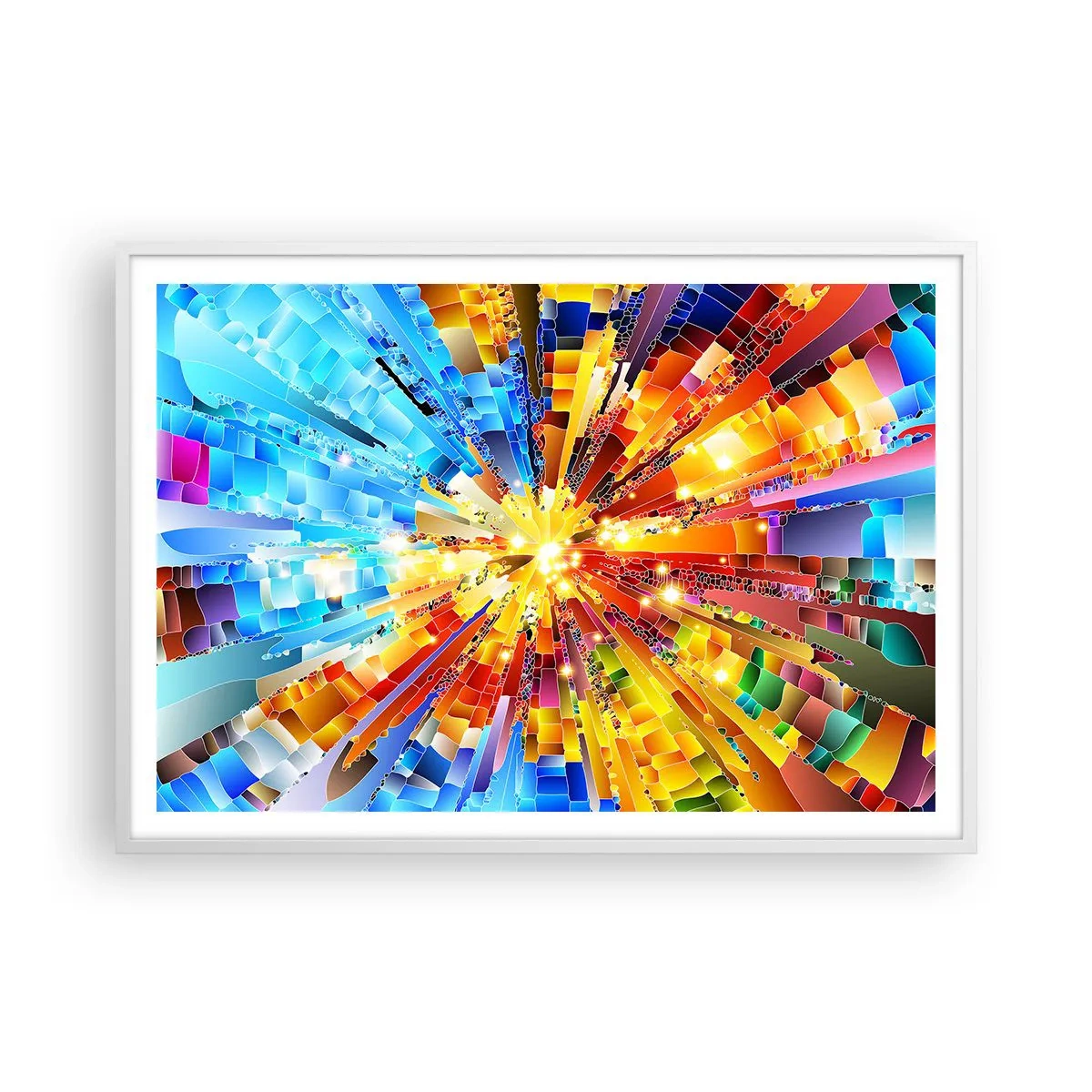 Poster in cornice bianca - In medias res - 100x70 cm