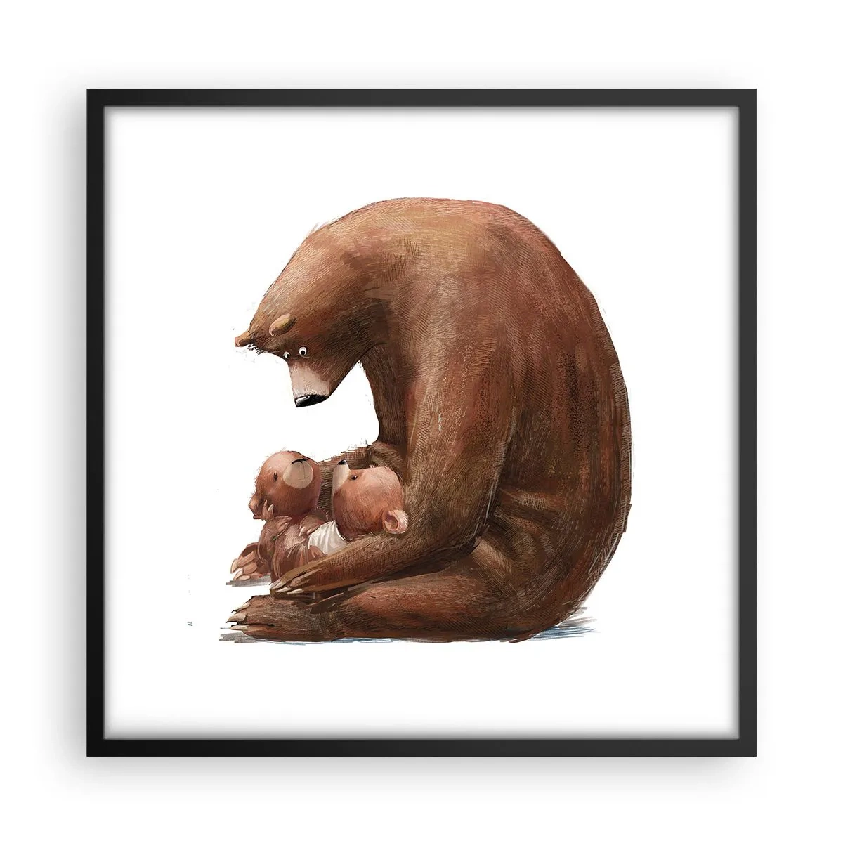 Poster in cornice nera - Sogni d'oro, bambini - 50x50 cm