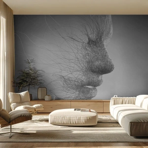 Fotomurale su misura Premium Canvas - Lo spirito del vento - Astrazione, Volto di donna, Grafica