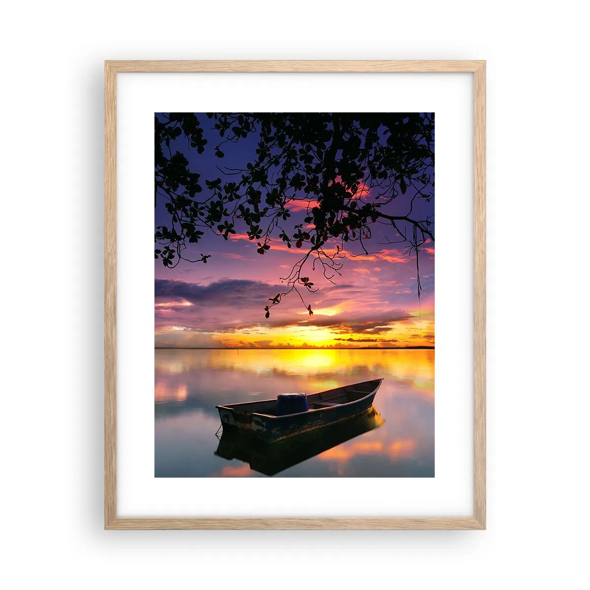 Poster in cornice rovere chiaro - Ti sembra di essere sospeso nel cielo... - 40x50 cm