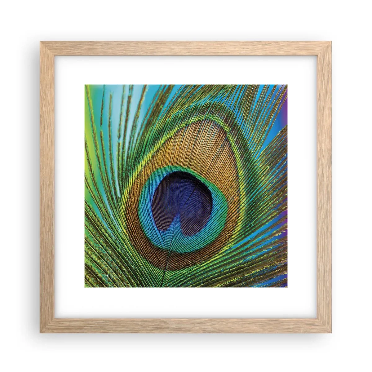 Poster in cornice rovere chiaro - Occhio nell'occhio - 30x30 cm