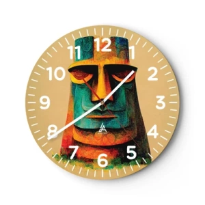 Orologio da parete - Orologio in Vetro - Statuario, ma simpatico - 40x40 cm
