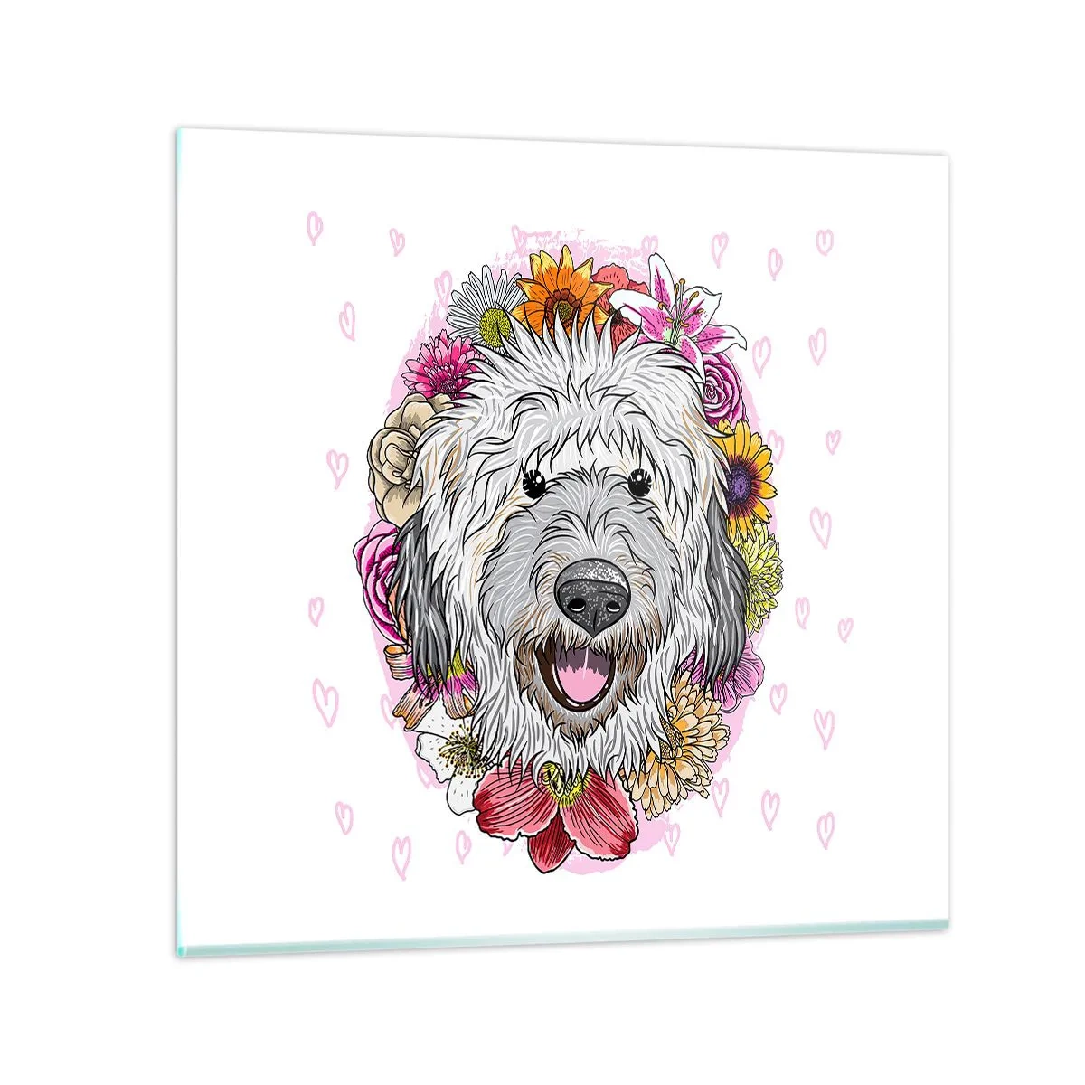 Quadro su vetro - Gioia di cucciolo - 30x30 cm