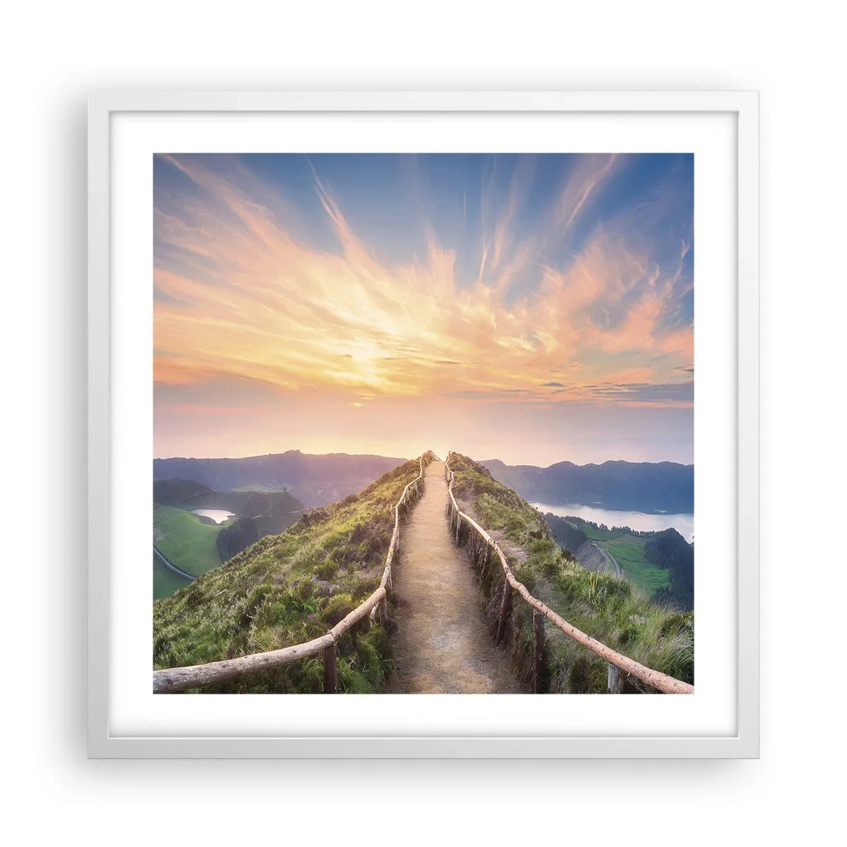 Poster in cornice bianca - Vicino al cielo - 50x50 cm