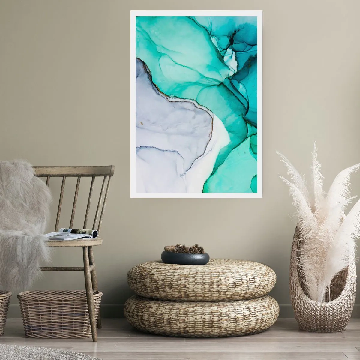 Poster - Studio in turchese - 30x40 cm