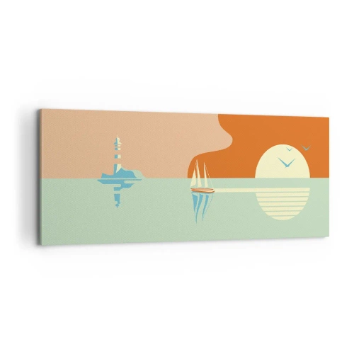 Quadro su tela - Stampe su Tela - Ideale paesaggio marittimo - 100x40 cm