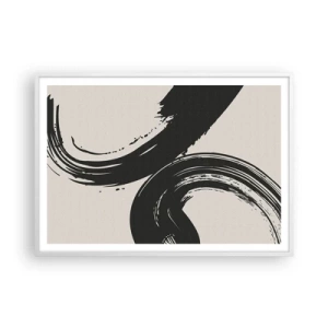 Poster in cornice bianca - Energico e circolare - 100x70 cm