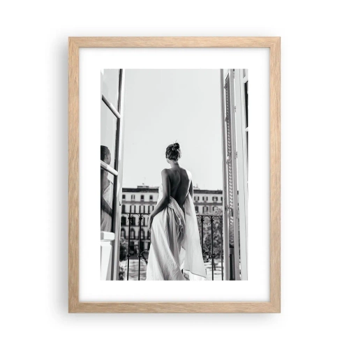 Poster in cornice rovere chiaro - Il risveglio dei sensi - 30x40 cm