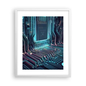 Poster in cornice bianca - Sto pensando qualcosa... - 40x50 cm