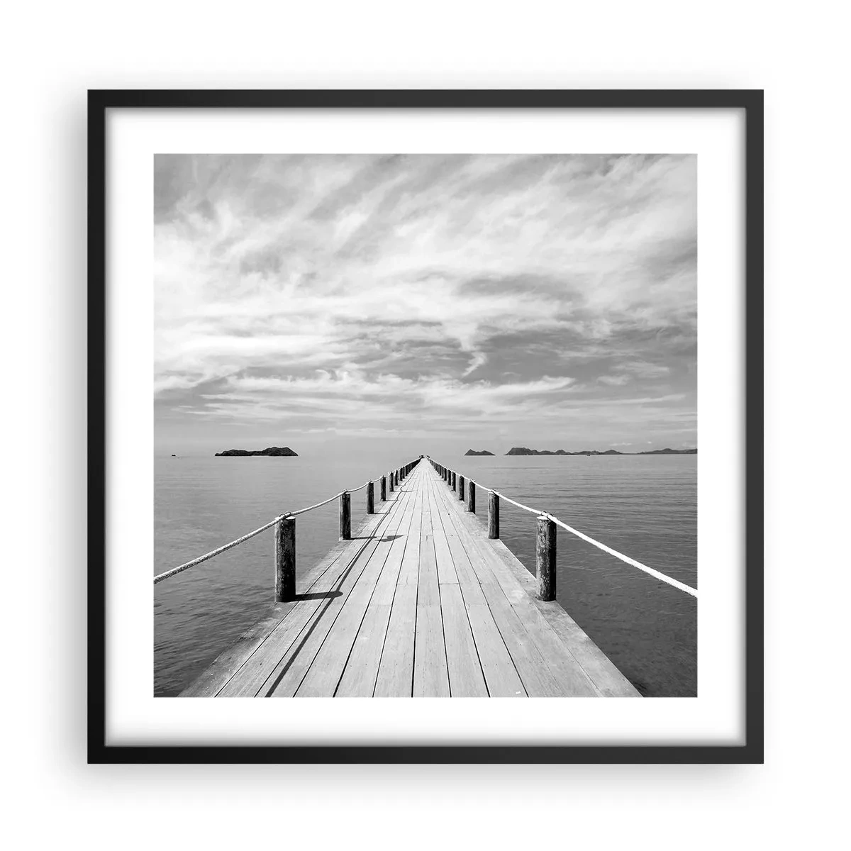 Poster in cornice nera - Forse un viaggio... - 50x50 cm