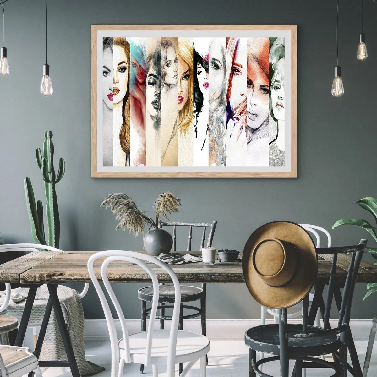 Poster in cornice rovere chiaro - E sei sempre tu - 40x30 cm