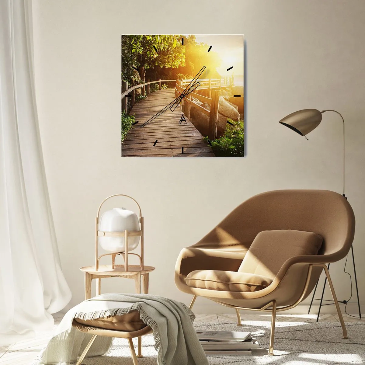 Orologio da parete - Orologio in Vetro - Altra curva, altre meraviglie - 40x40 cm