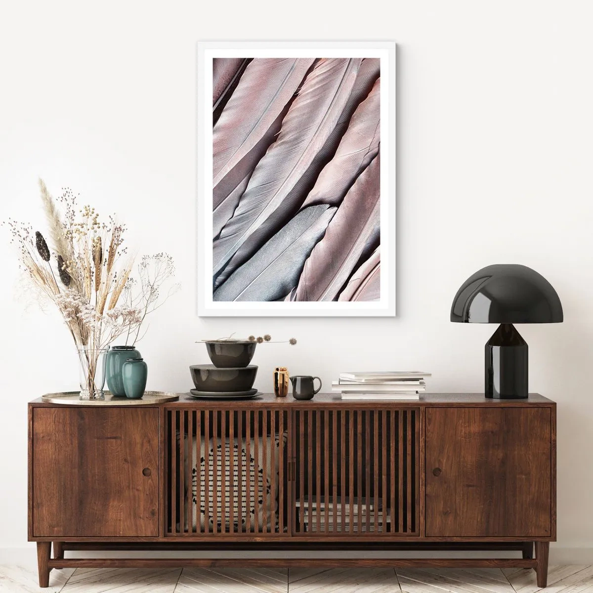 Poster in cornice bianca - Argento rosato - 50x70 cm