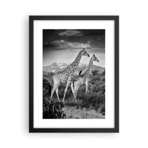 Poster in cornice nera - Alta classe in Africa - 30x40 cm