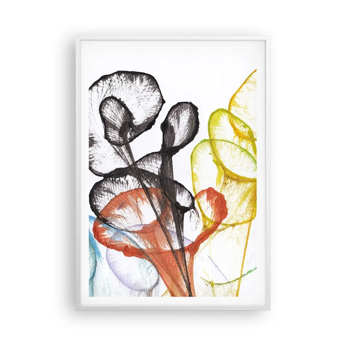 Poster in cornice bianca - Fiori con l'anima - 70x100 cm