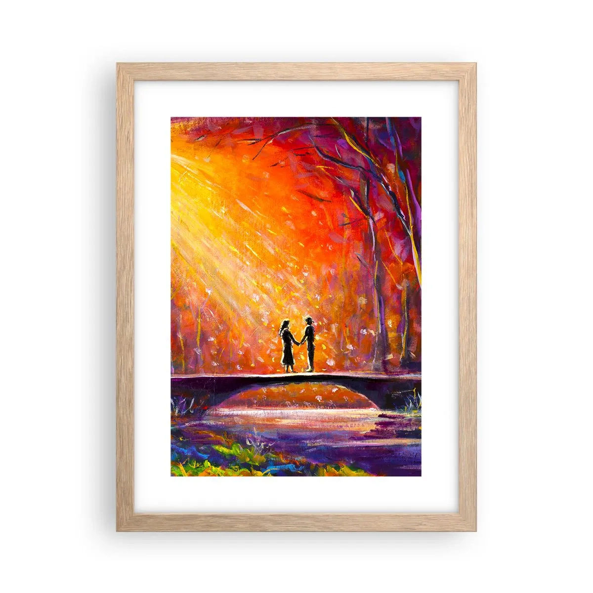 Poster in cornice rovere chiaro - Anche il cielo li ama - 30x40 cm