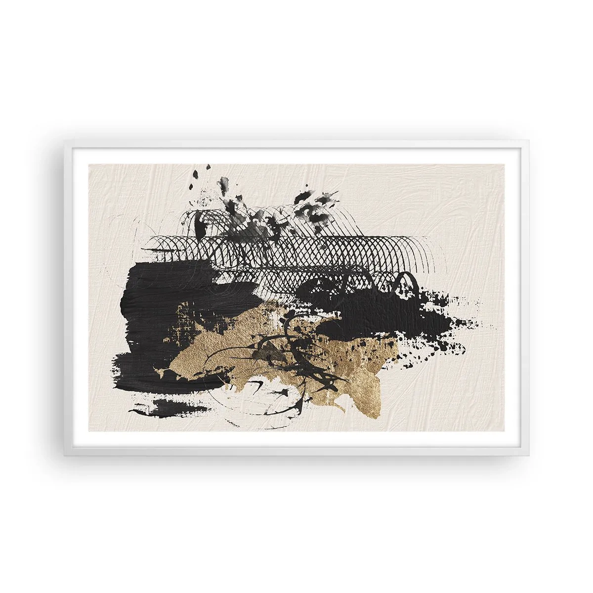 Poster in cornice bianca - Composizione con passione - 91x61 cm