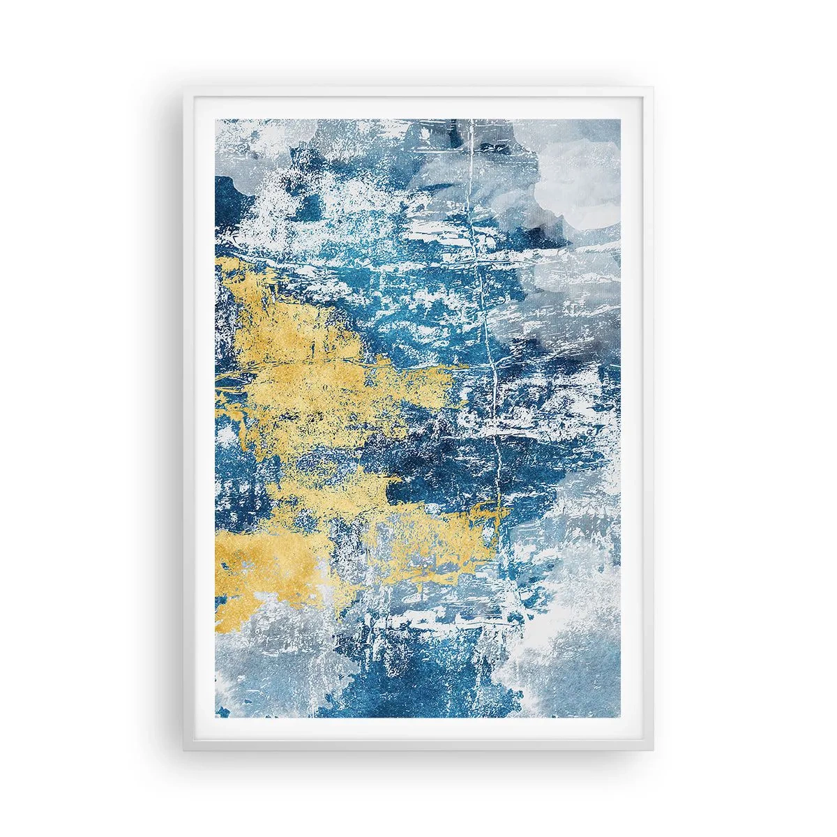 Poster in cornice bianca - Astrazione piena di ottimismo - 70x100 cm