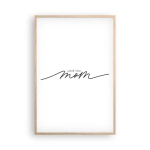 Poster in cornice rovere chiaro - Grande commozione - 61x91 cm