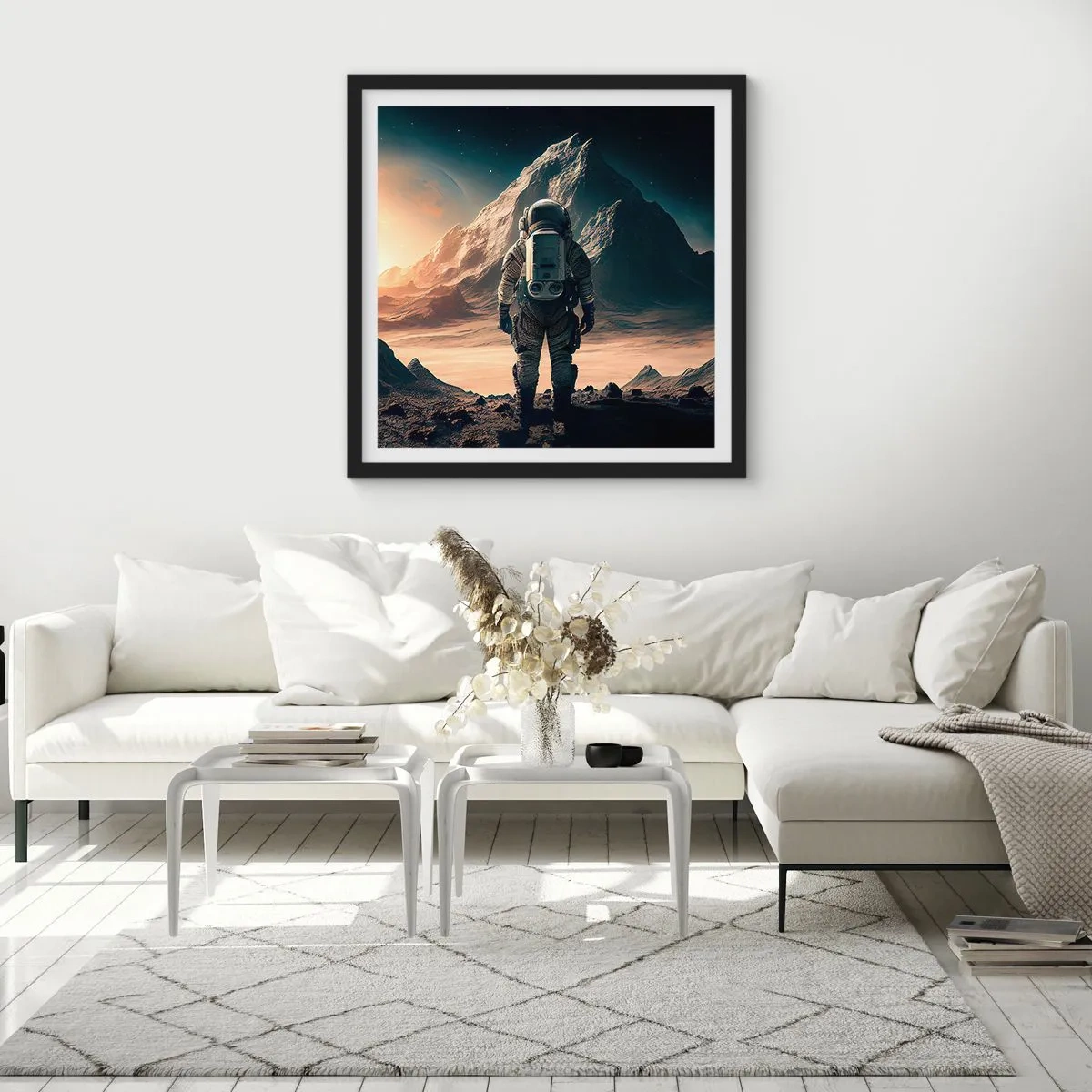 Poster in cornice nera - Nuova sfida - 60x60 cm