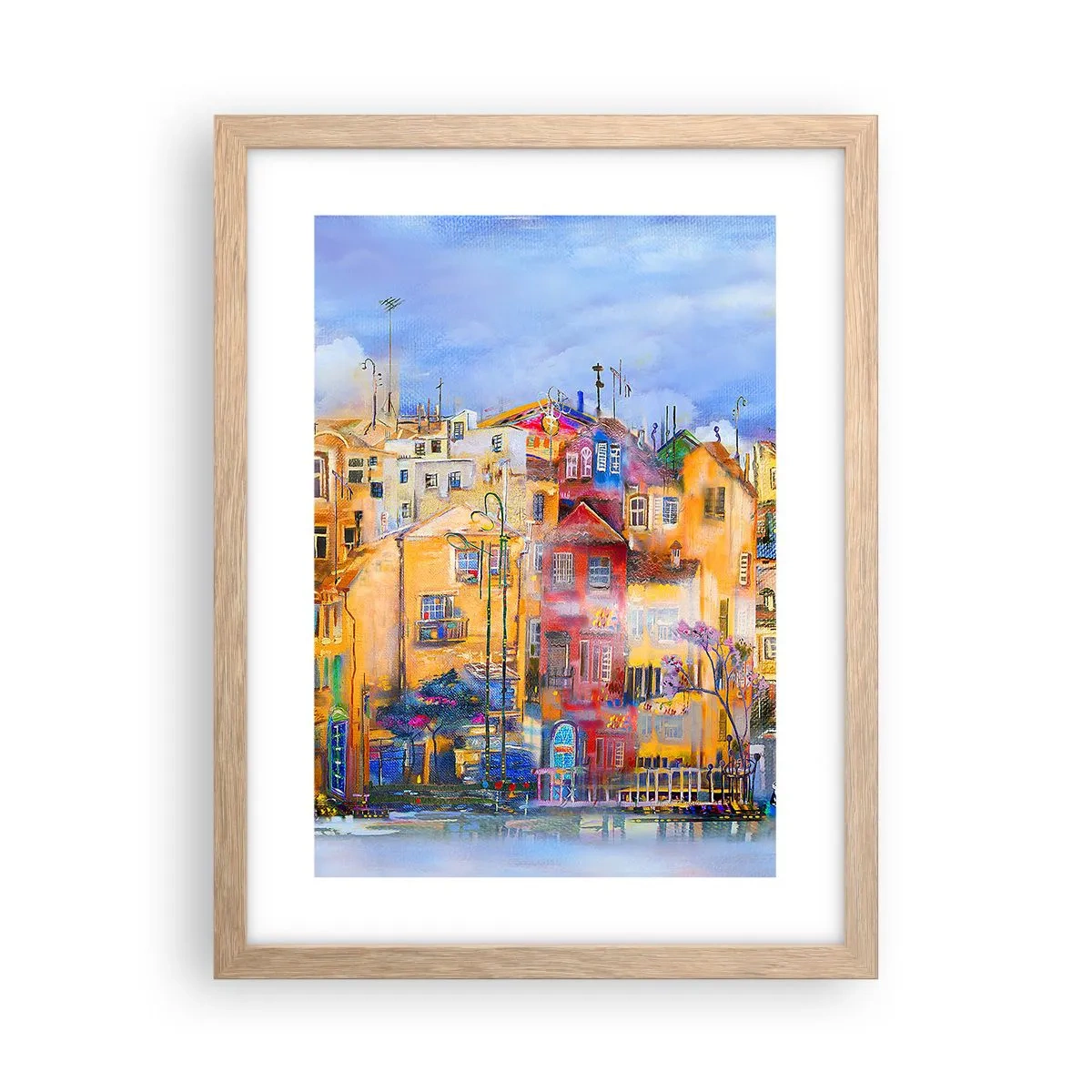 Poster in cornice rovere chiaro - Siamo insieme - 30x40 cm