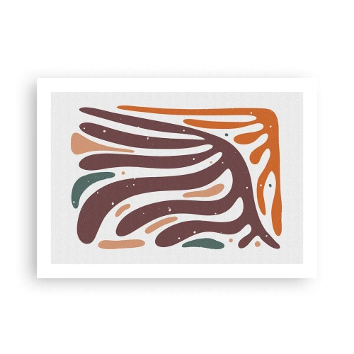 Poster - Composizione organica raggiante - 70x50 cm