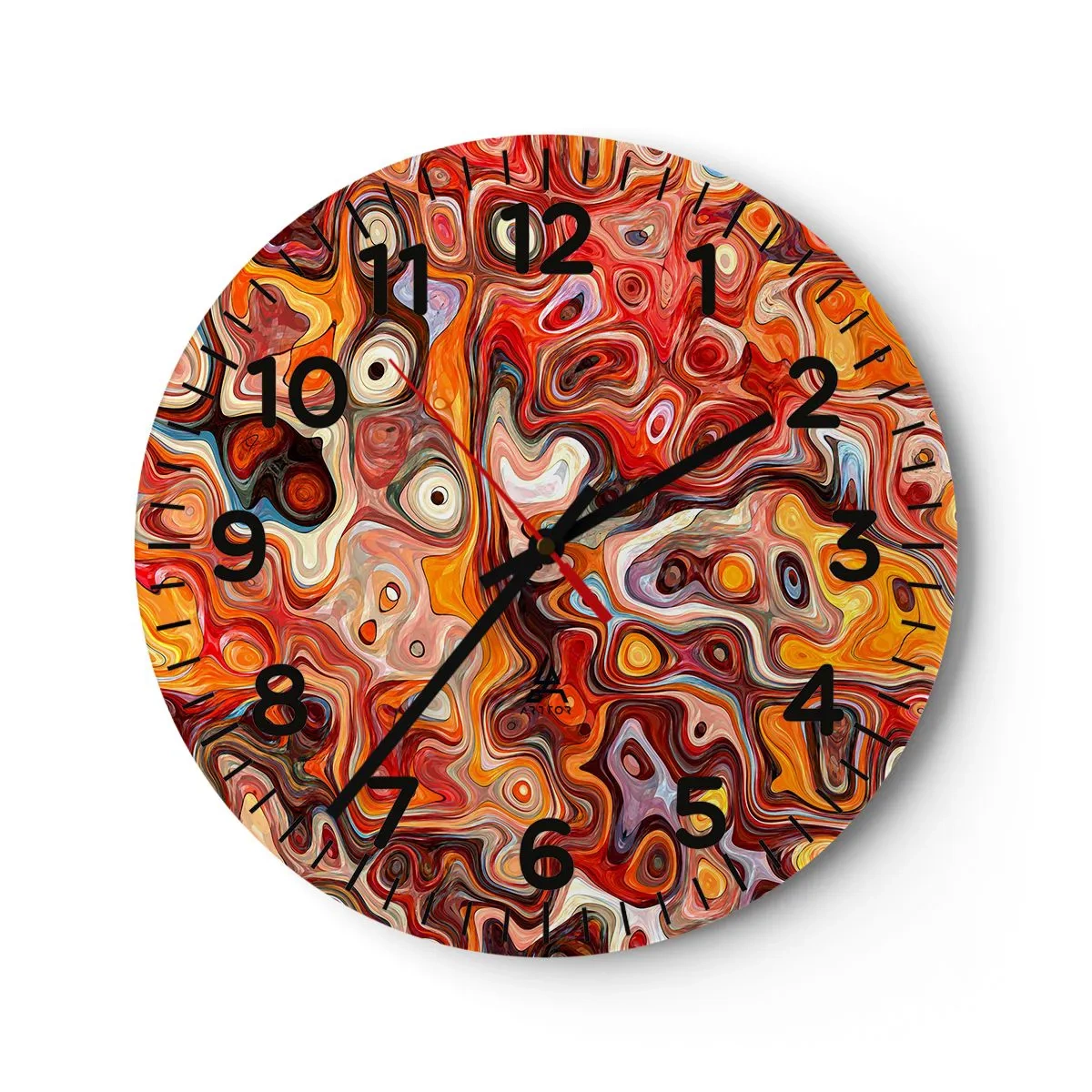 Orologio da parete - Orologio in Vetro - Come se le noci si sciogliessero nel miele - 30x30 cm