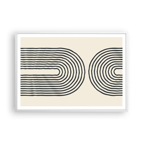 Poster in cornice bianca - Tra un attimo... - 100x70 cm