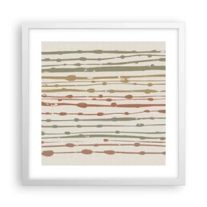 Poster in cornice bianca - La notazione musicale dei colori - 40x40 cm