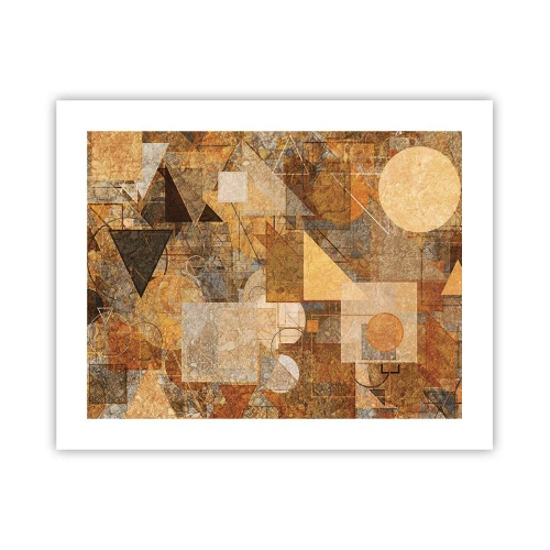 Poster - Studio cubista in marrone - 50x40 cm
