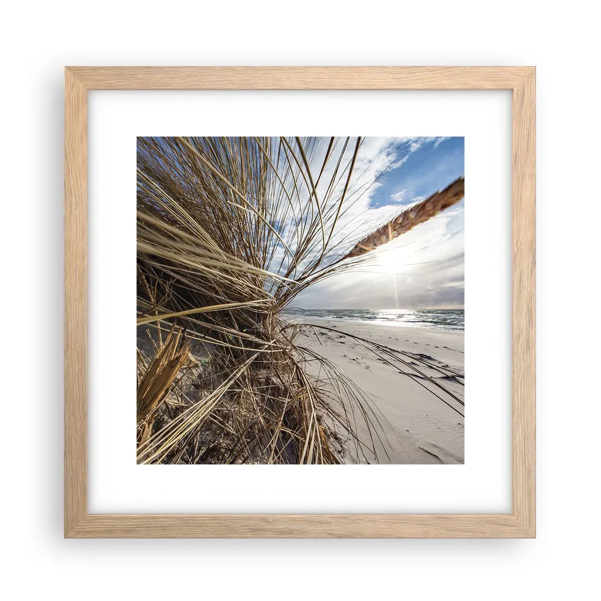 Poster in cornice rovere chiaro - L'incontro degli elementi - 30x30 cm