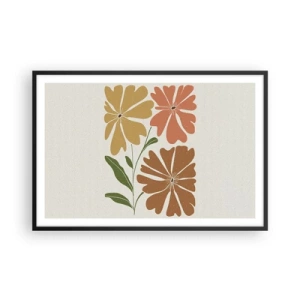 Poster in cornice nera - Natura e geometria - 91x61 cm